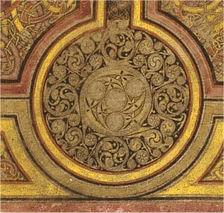 Circle with decoration from folio 33 rectum