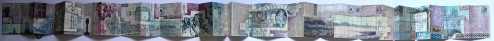 Lisboa em Azulejos - Carnet de Voyage Japanese Album. Handmade hardcover and Japanese folding.