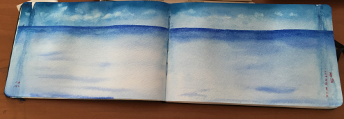 Tsusen Nakajima inspired: a quick paint testing the new Watercolor Album by Moleskine