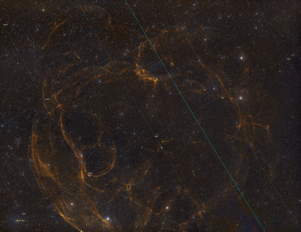 Sh2-240 annotation by PixInSight